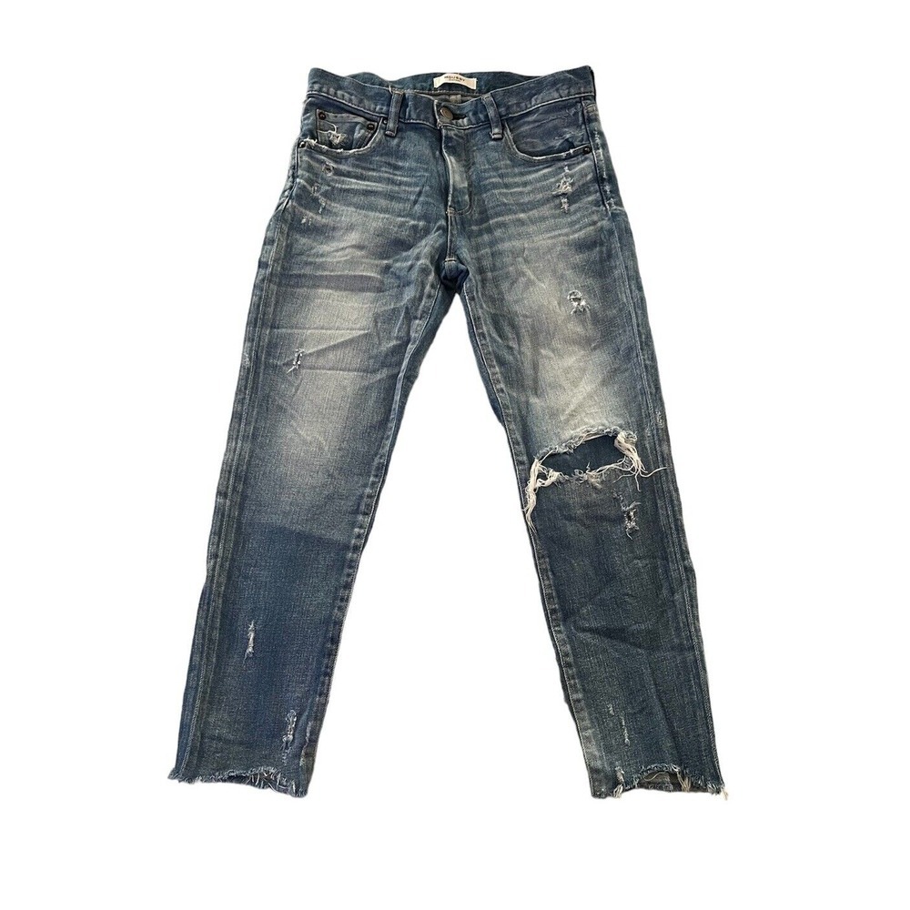 Moussy Blue Skinny Jeans Distressed Style
